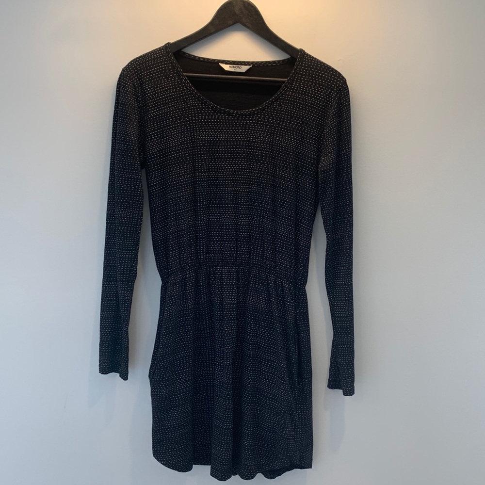 Wemoto black and grey long sleeved dress